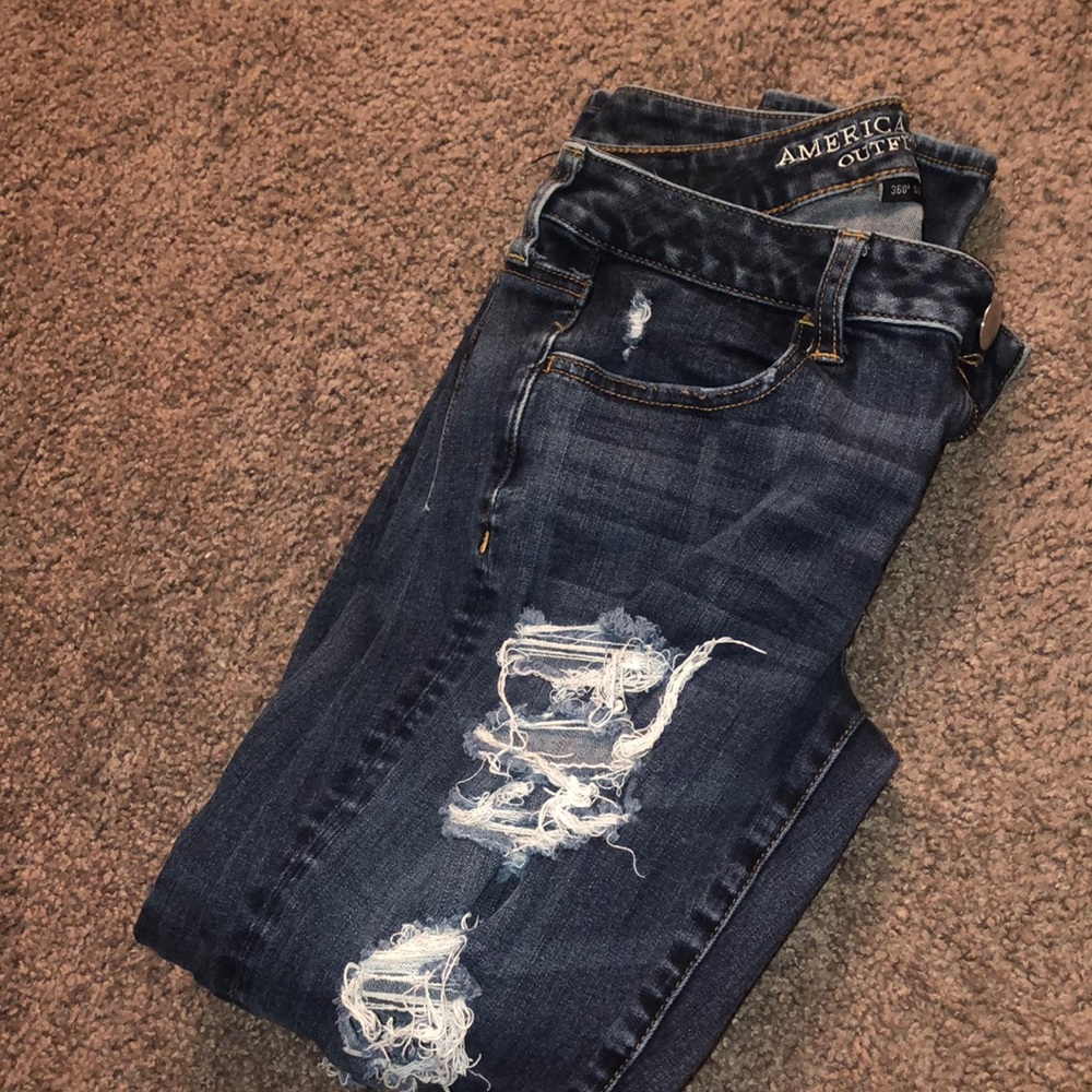American Eagle ripped skinny jeans